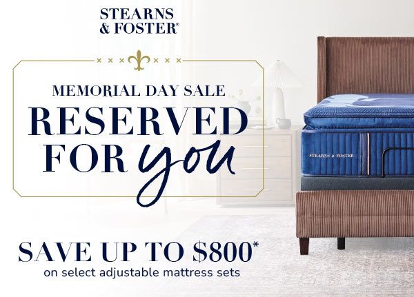 Stearns & Foster save up to $800